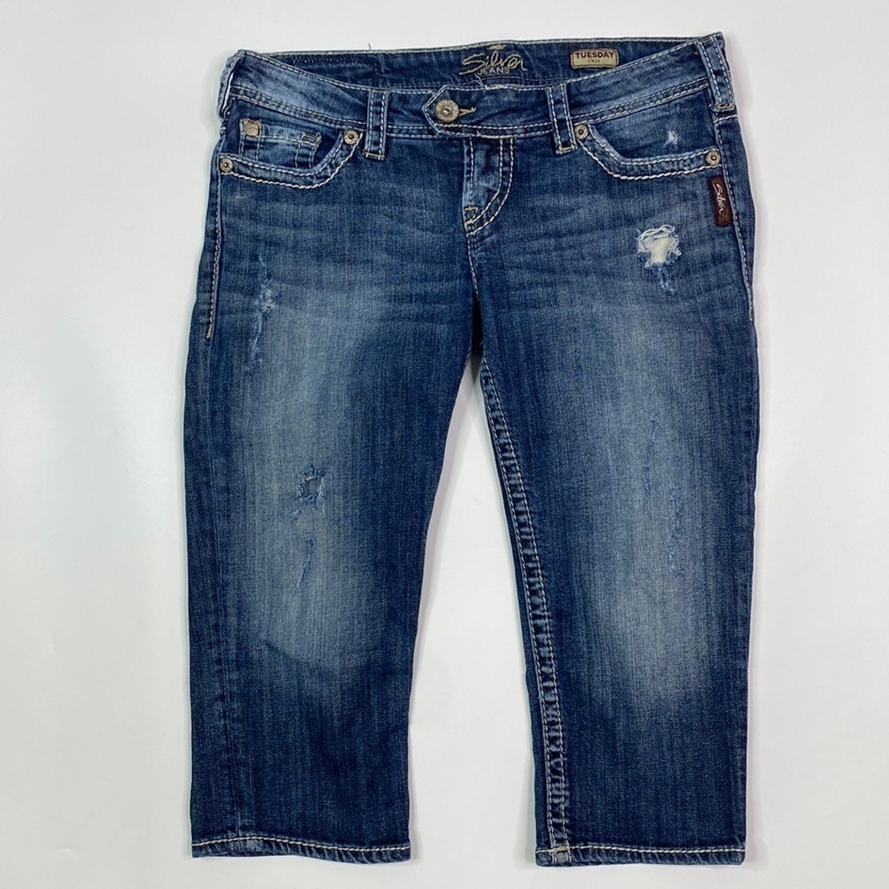 Silver Jeans Tuesday Capri Denim Pants Size 29
